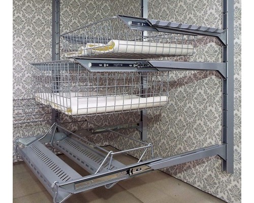 Обувница выдвижная двухрядная 600х450